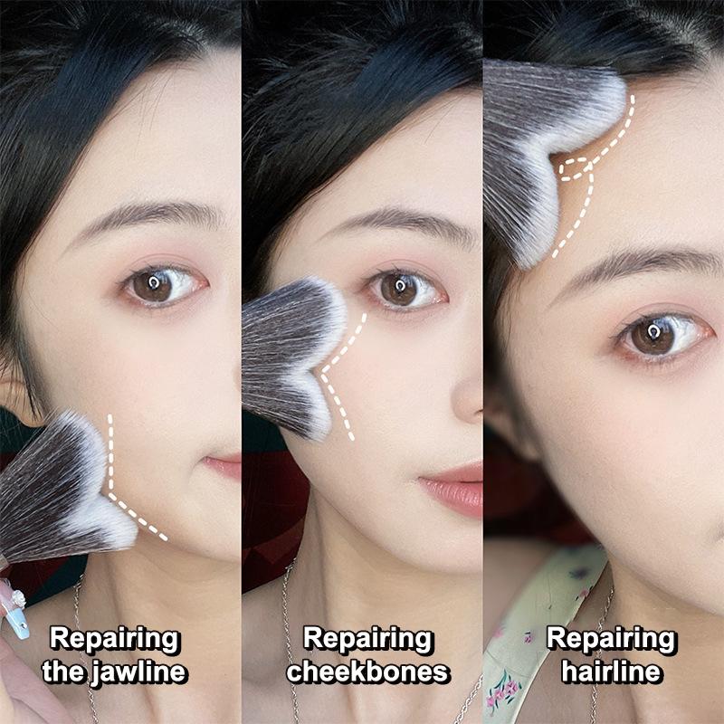 V-Shaped Jaw Line Cheekbone Repair Brushes Facial Contour Shadow Brush Professional Shadow Smudging Brush Face Makeup Tools