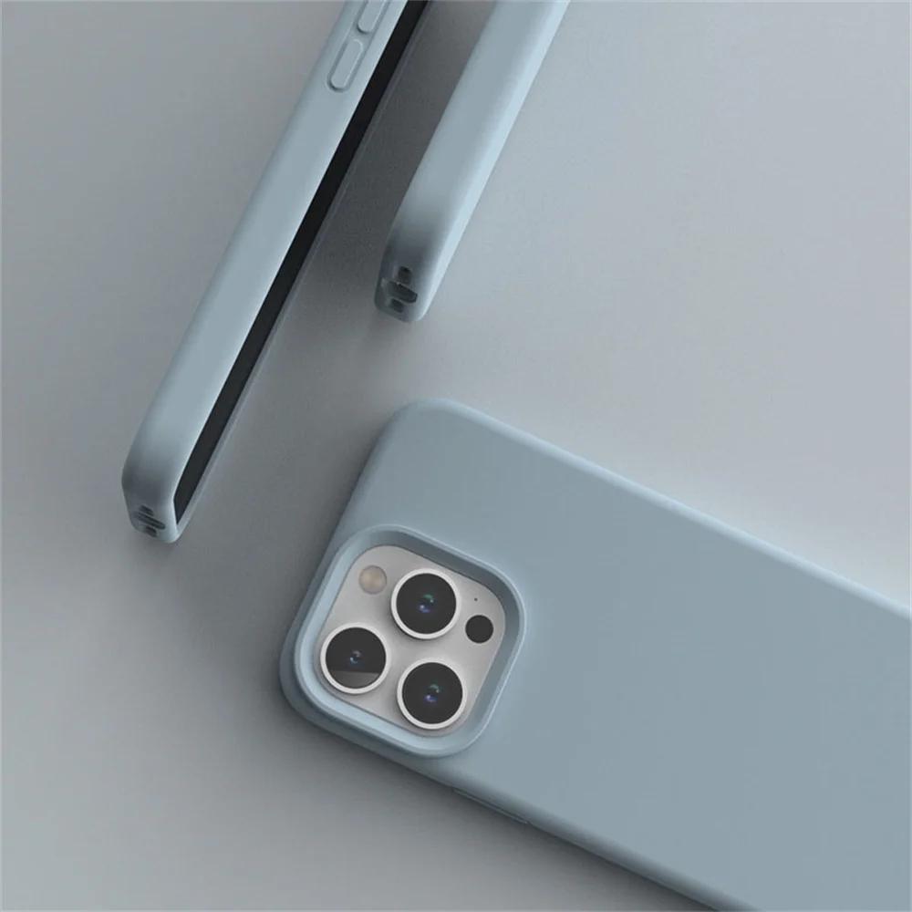 Для iPhone 17 16 16Pro 15 14 Pro Max 13 12 Mini 11 Противоударная Мягкая Задняя Крышка Оригинальный Жидкий Силикон Чехол с Кнопками Управления Камерой