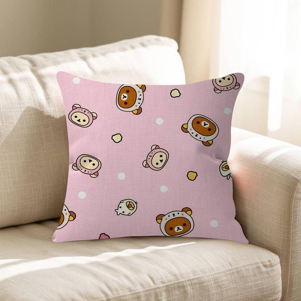 Cartoon Bear Claw Cute Rilakkuma Personalized Picture Text Home Decorative Pillows Household Gifts 45x45cm