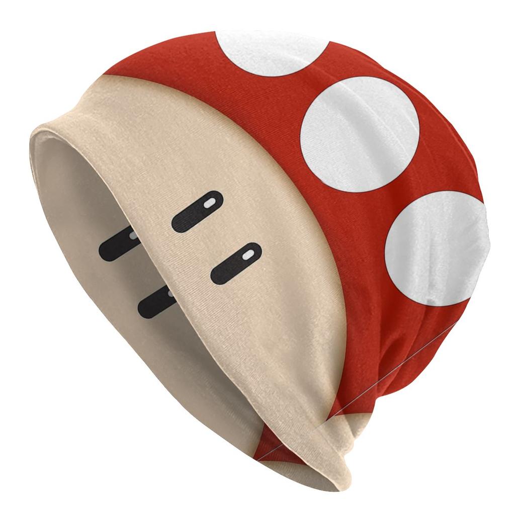Red Super Mushroom Unisex Bonnet Winter Warm Windproof Hats Double Layer Thin Hat Breathable Caps