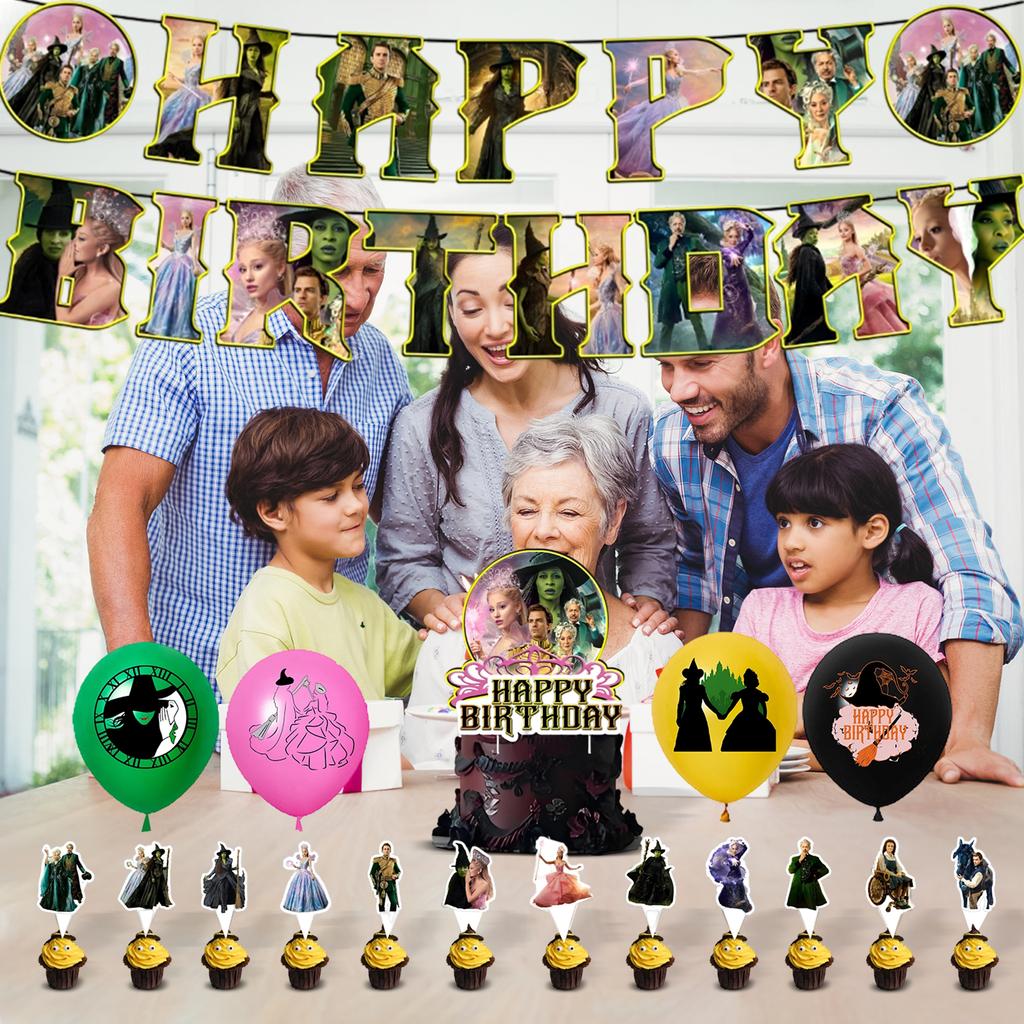 Theme Birthday Party Decoration Birthday Flag Balloons Cake