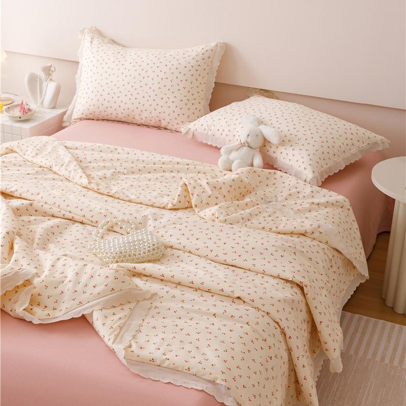 Летнее одеяло Одеяло в французском стиле Одеяло Flora Lace Бытовое Машинная стирка Подходящее Прохладное и освежающее Одеяло