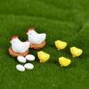 Lovely Mini Micro Landscape Resin Hen Chick Egg Henroost Decoration Miniature Figurine Ornament