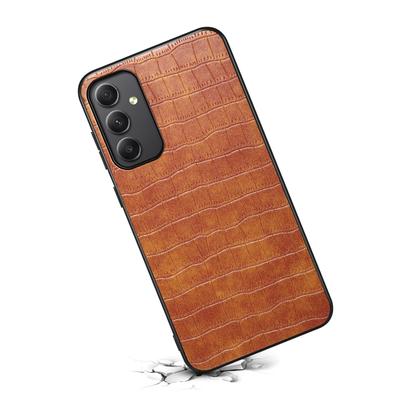 Для Samsung Galaxy A35 5G Кожаная задняя крышка Защитный чехол-накладка с текстурой крокодила