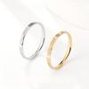 Electroplating Printed Ring Simple Titanium Steel Non-fading Ring Summer Geometric Niche Women Ins Accessories