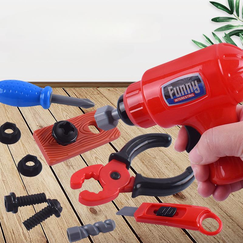 Детский набор инструментов для ремонта, игрушка «сделай сам», ролевые игры для мальчиков, набор инструментов для обслуживания, безопасный пластик, имитация отвертки, молотка, подарки