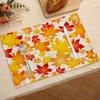 1pcThanksgiving Placemat Autumn Harvest Maple Leaf Linen Table Mat Southern Restaurant Kitchen Dining Table Decoration Tableware