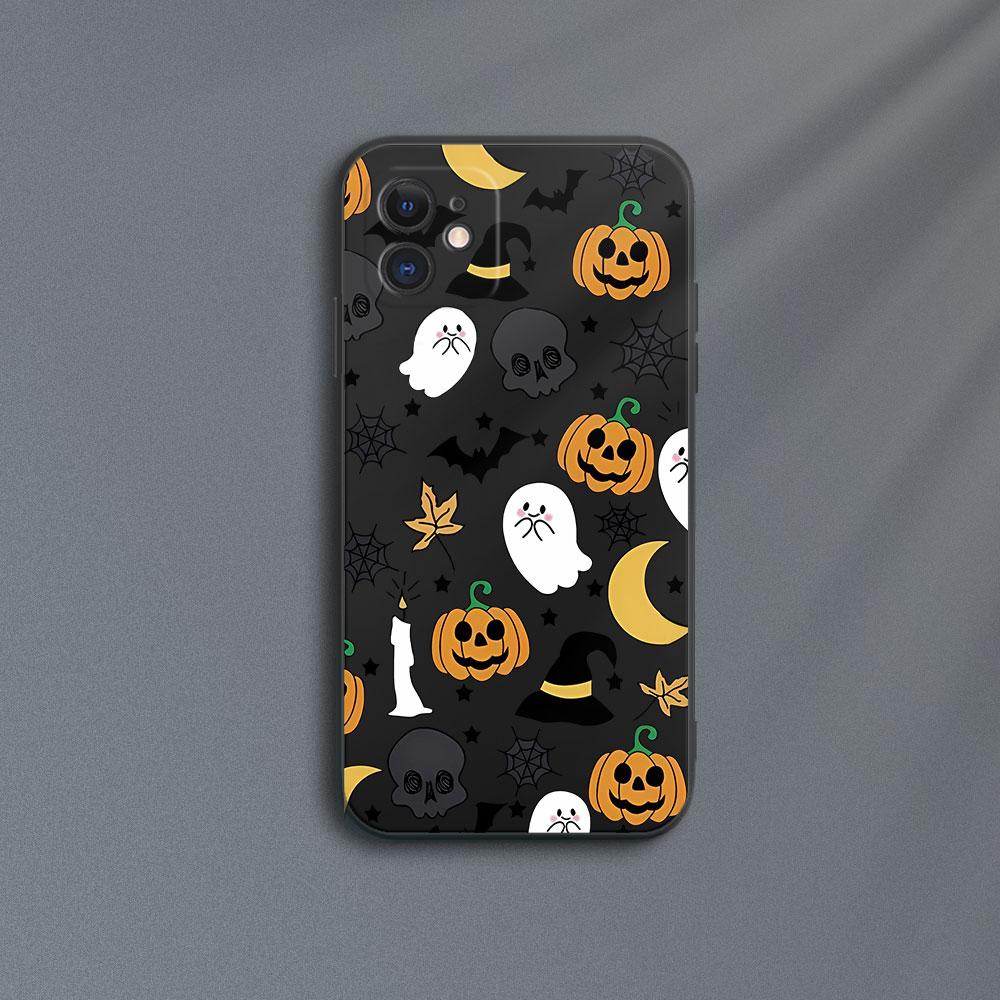 Halloween Jack-o-lantern Phone Case For Xiaomi  Redmi Note 8 9 10 11 12 13 Pro Plus Redmi 10 12 13C 5G Lens Protection Soft Case