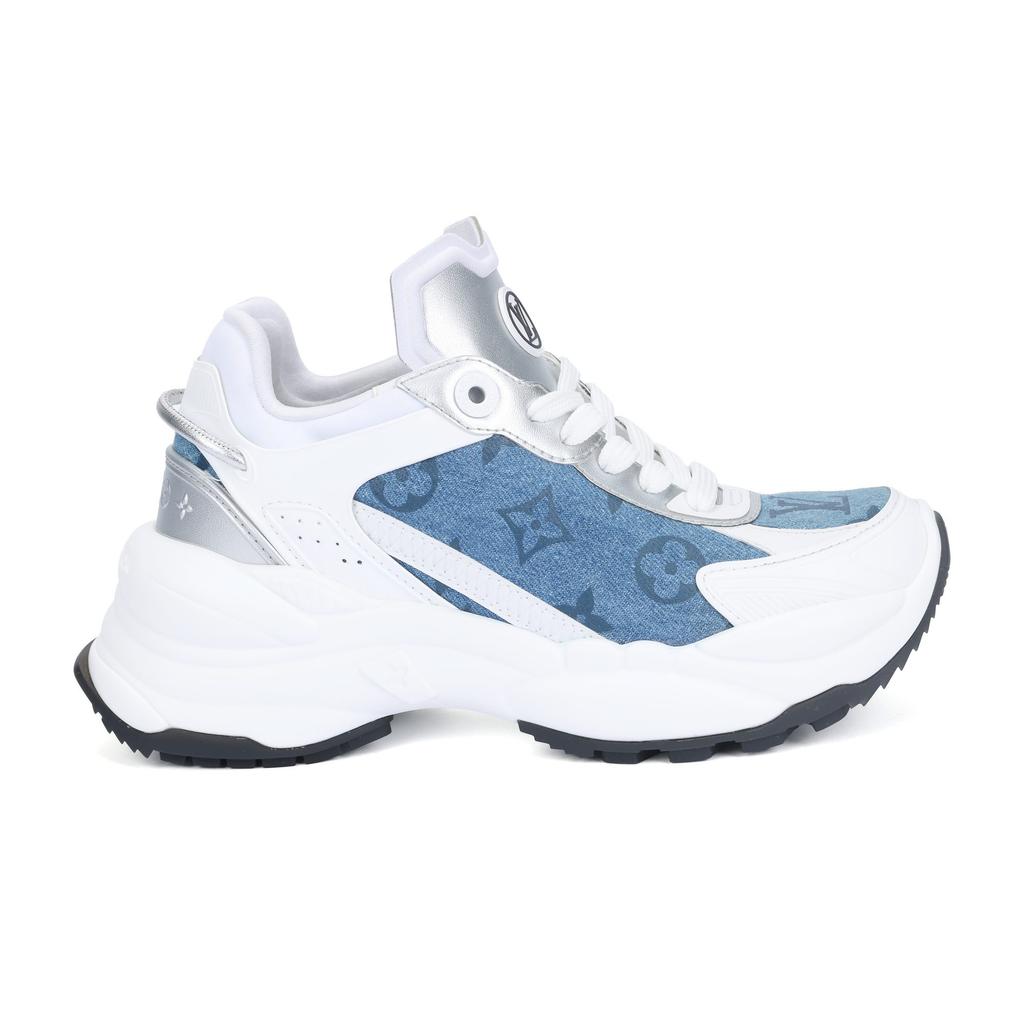 Louis Vuitton Кроссовки Run 55 'Denim Monogram Silver' Женские 1ABHQJ