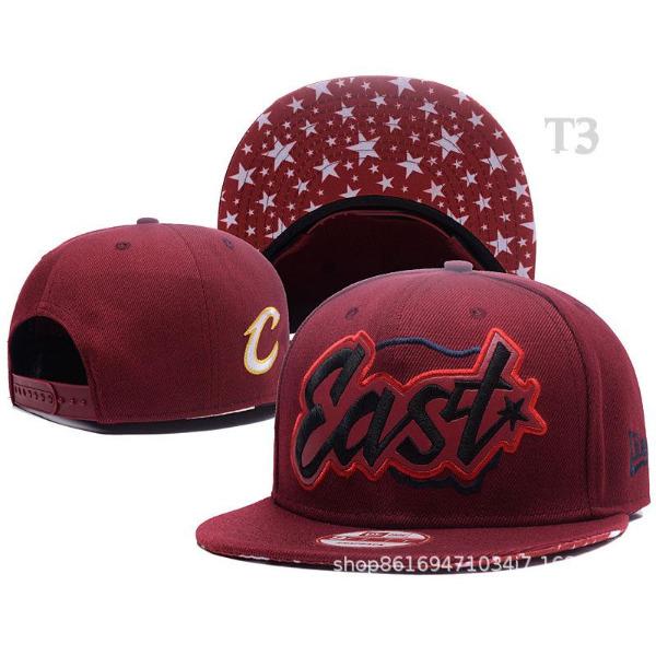Nba Cavaliers James The Same Flat Edge Baseball Cap Flat Cornice Hat Hip Hop Burgundy Men'S And Women'S Hipster Hat