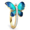 Gorgeous For Women Butterfly Design Rings Crystal Stone Enamel Rings Engagement Rings Marriage RingsTrendy Rings