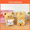 Plushie Butter Bear Keychain With Soft Pp Cotton For Valentines Day Gift