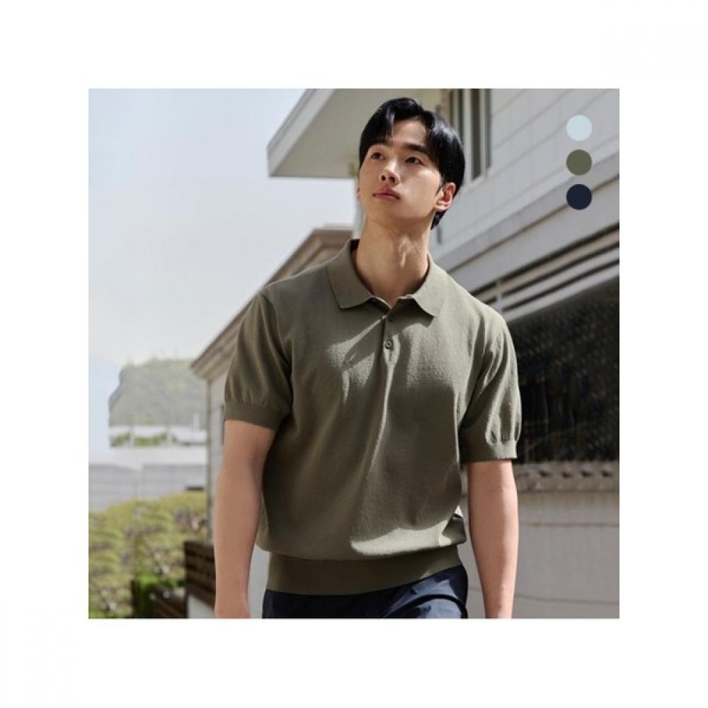 Eider Мужской свитер цвета морской волны с коротким рукавом Dmm23264