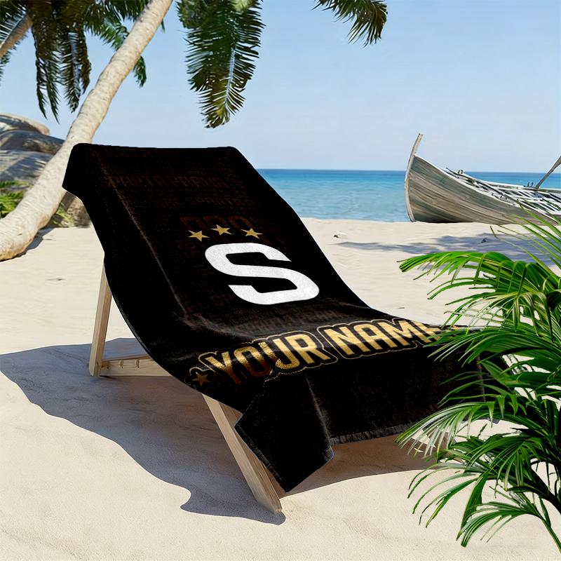Custom Name Sparta Print Beach Towel, Large Soft Quick Dry Towel for Beach Camping Swimming_xia