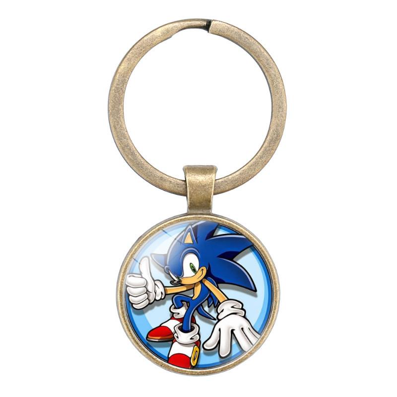 Соник Игрок Брелок Камень Времени Мультяшный Стиль Аксессуар для Ключей Смешанный Материал