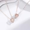 Heart's Desire Love Necklace Women's Niche Exquisite Temperament Versatile Pink Diamond Smart Pendant Necklace Women