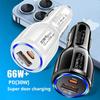 QC 3.0 & PD 12W 30W 2 Ports Car Charger Fast Charging Car Cigarette Lighter Flash Charge For Phones Car Adapter Socket