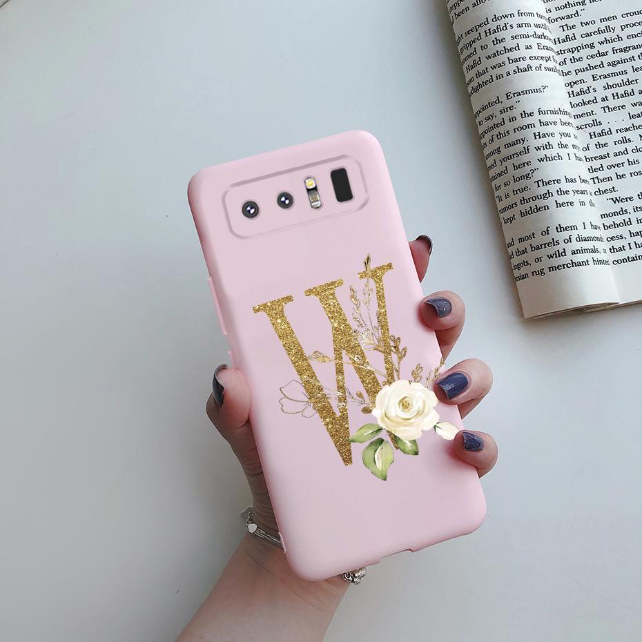 For Samsung Galaxy Note 8 Case SM-N950F Cute Letters Coque Soft Silicone Phone Case For Samsung Note 8 Note8 Cover Fundas Bumper
