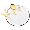30Pcs Red Gold Dinnerware Set Western Stainless Steel Cutlery Knife Cake Forks Tea Spoon Flatware Silverware Kitchen Tableware