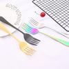 Западная еда, вилка для салата, посуда, вилка, столовые приборы, красочный набор посуды, зеркало, столовые приборы из нержавеющей стали, кухонный набор