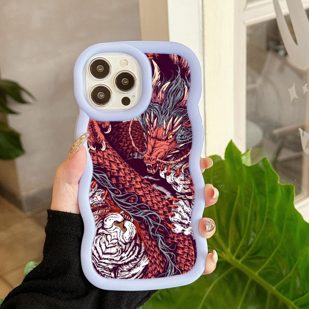 Чехлы для телефонов Ae77 Dragon Design Art защитные для Samsung S24 Plus S23 Ultra A14 A55 A05s A06 Honor X9b Motorola OnePlus Big Wave TPU задняя крышка