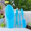 4pcs/set, Plastic Durable Bucket Shovel Potted Cultivation Cylinder MeatPlant Soil Shovel Garden Tools Mini Garden Planting Tool