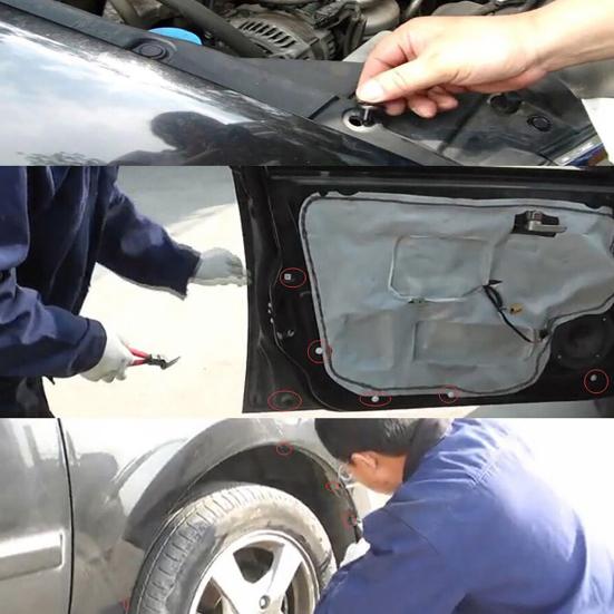 200Pcs Universal Mixed Color Car Fastener Bumper Door Panel Clips Rivets for Trains