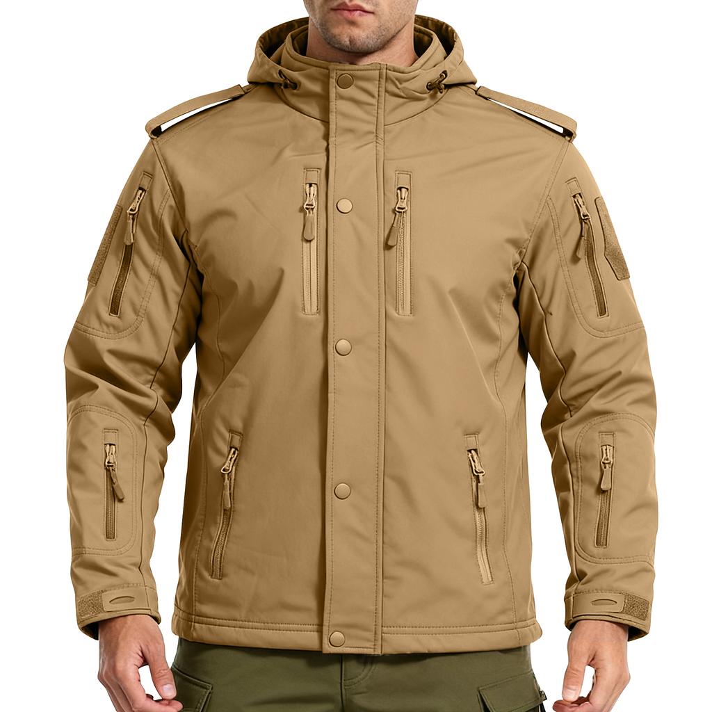 Мужские зимние однотонные куртки Мужские модные куртки Дышащие ветрозащитные куртки Куртки для занятий спортом на открытом воздухе