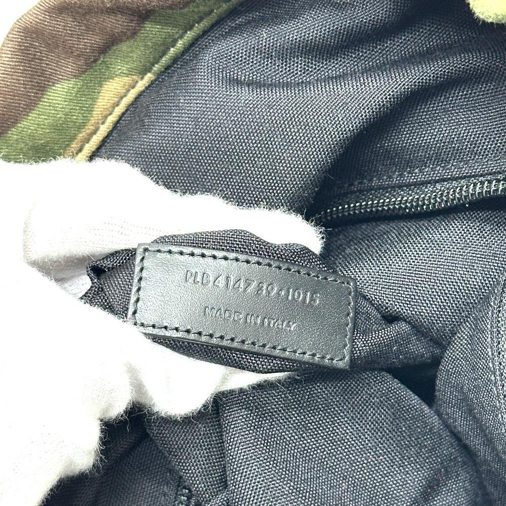 Saint Laurent Paris 437110 Камуфляжный рюкзак с множеством карманов, холст/кожа, зеленый