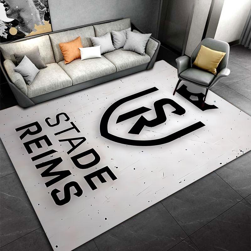 Stade Reims Logo Carpet suitable as a non-slip mat for the living room or bedroom sofa
