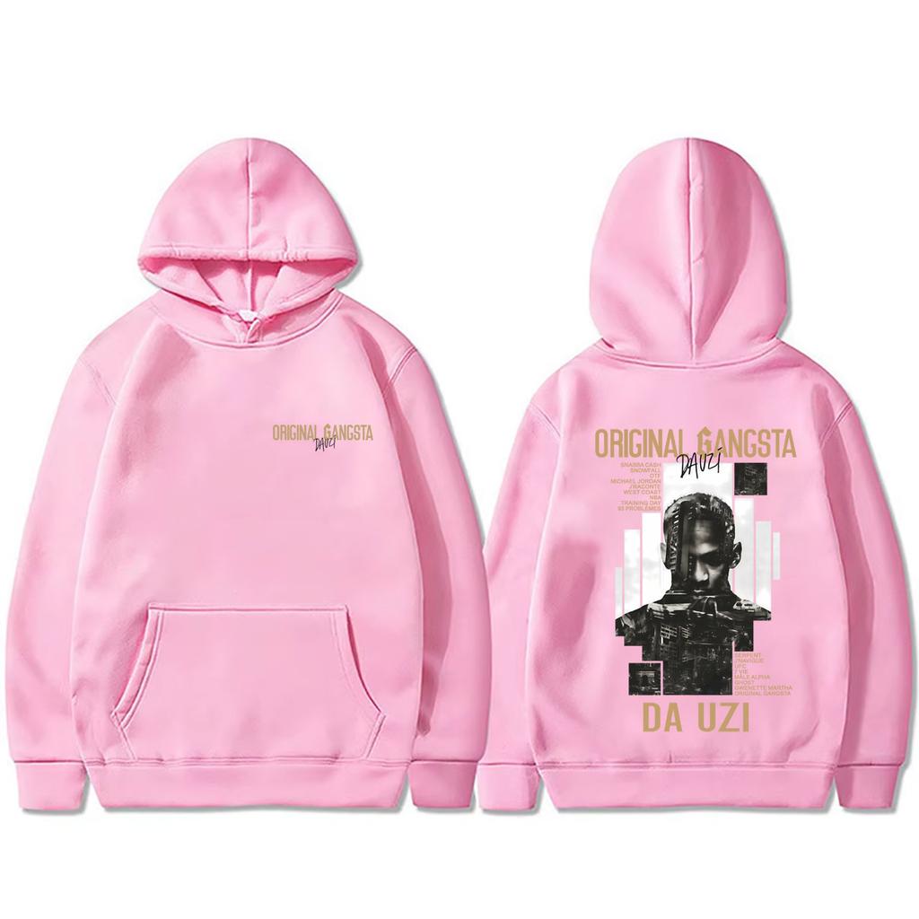 Худи с графикой альбома рэпера DA Uzi Original Gangsta для мужчин и женщин, модная одежда в стиле хип-хоп, спортивный костюм с принтом популярной музыки, мужские худи