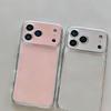 Прозрачный Мягкий Защитный Чехол с Усиленной Защитой Камеры для iPhone 17 16 15 14 Pro Max Ударопрочный Силиконовый Чехол для Телефона Макаронные Цвета