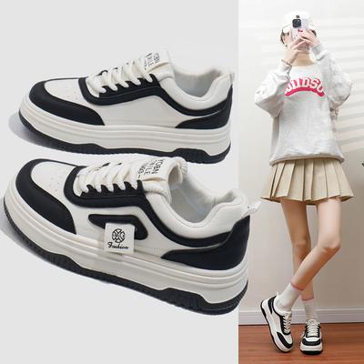 Женские повседневные кроссовки на толстой платформе, нескользящие, со шнуровкой, для ходьбы, дышащие, удобные, теннисные туфли для женщин, легкие, для тренировок