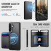 For Samsung Galaxy A26 5G Magnetic Case JEEHOOD J10 Leather Back Phone Cover with Detachable Card Holder Kickstand