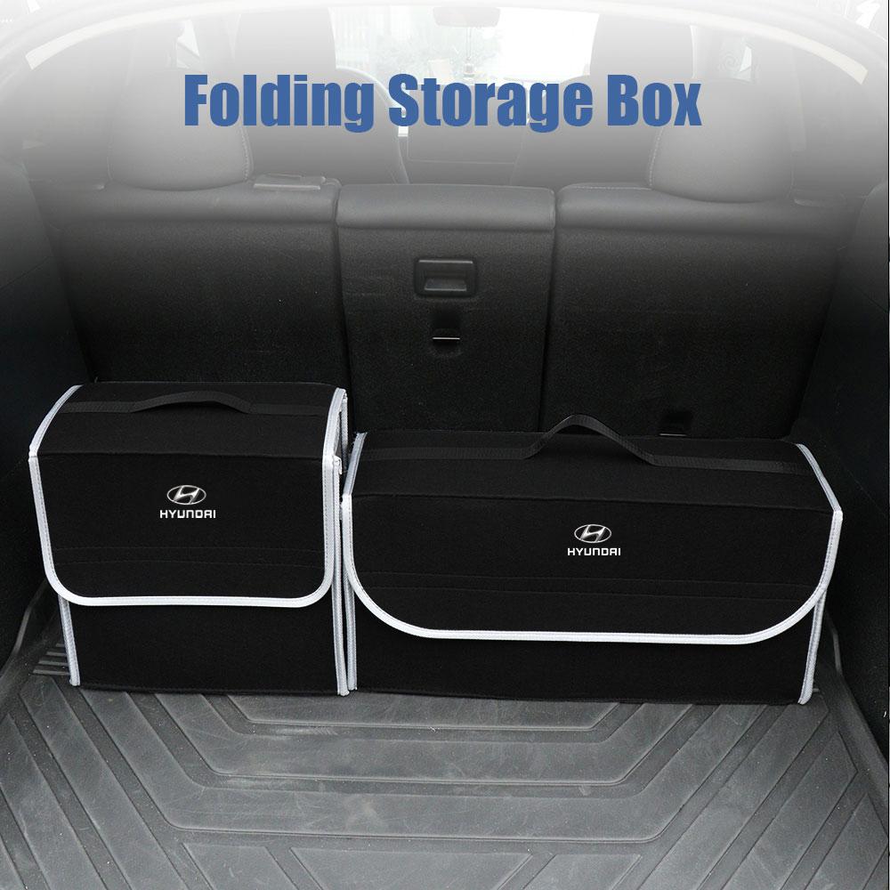 1Pcs Car Soft Felt Storage Bag Organizer Cars Foldable Trunk For Hyundai Mistra Lafesta Elantra Accent IX35 I20 I30 Azera Sonata