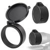 30mm-69mm Black Airsoft Hunting Rifle Scope Lens Cover Flip Up Quick Spring Protection Cap Objective Lense Lid