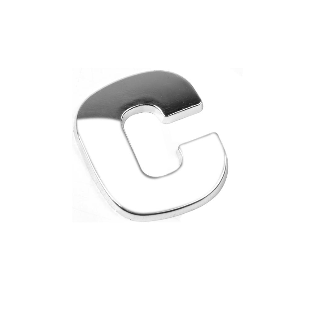 DIY 3D металлическая наклейка с алфавитом, эмблема автомобиля, буква, серебряный значок, наклейка (АЗ&0-9)