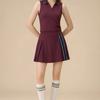 2026 Tennis Skirt Sports Suit For Women, Polo Neck, Contrast Color, Anti-Exposure, Quick-Dry, Badminton And Golf Set