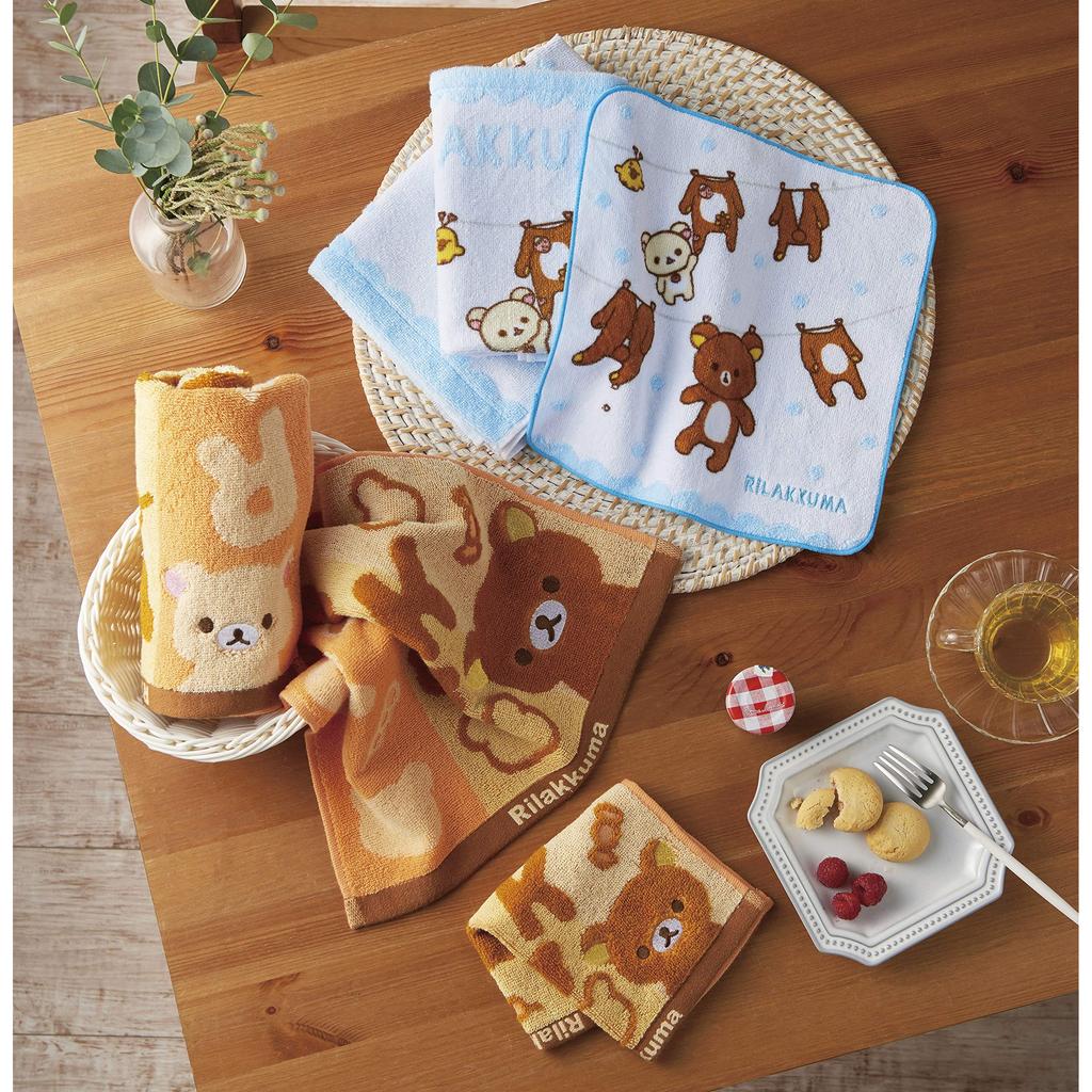 Marushin Полотенце для рук Rilakkuma 26x26см Милый дизайн в горошек 100% хлопок