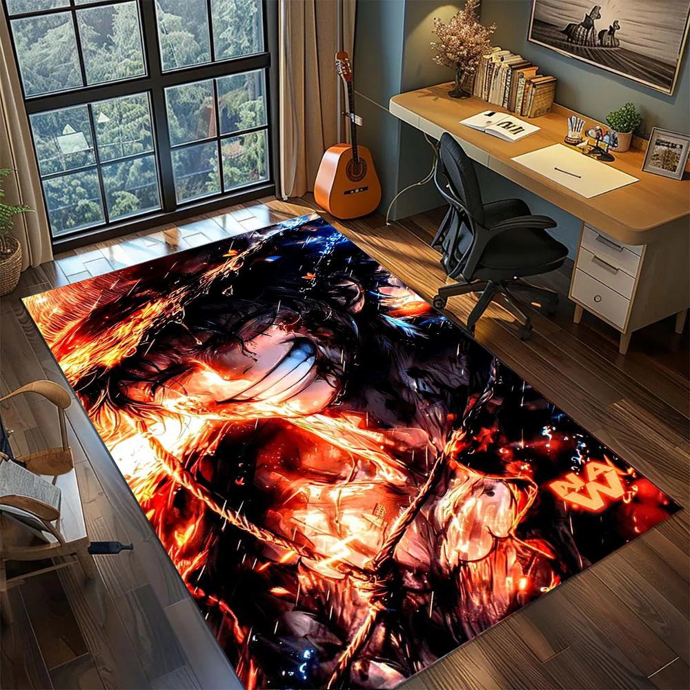 Luffy Gamer Room Functional Floor Mat, Non Slip Washable Large Area Rug Carpet Bedroom Decor.-TING