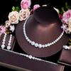 Популярный Темперамент Ожерелье Серьги Браслет Кольцо Свадебный Циркон Набор Женский Свадебное Платье Ювелирные Изделия