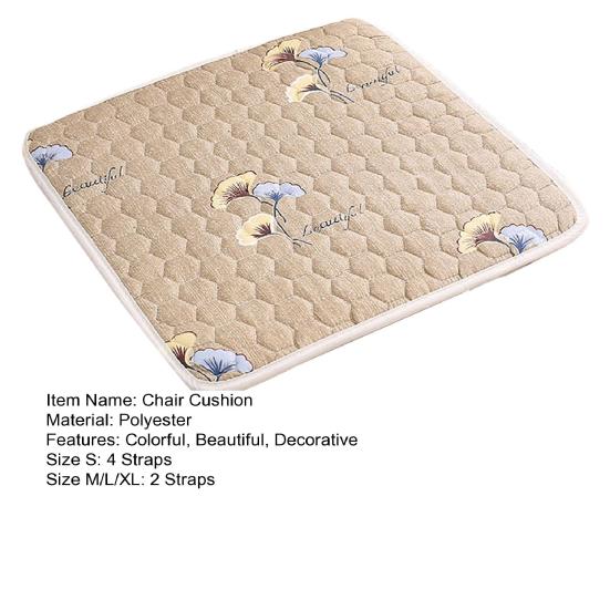 Подушка на стул с ремнями пылезащитная декоративная полиэстеровая подушка для домашнего ресторана, обеденного табурета для ежедневного использования
