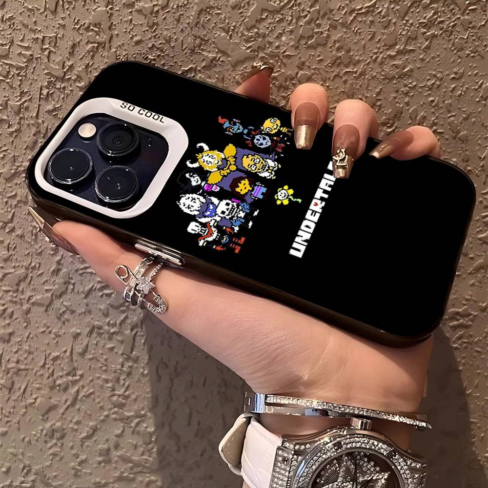 Чехол для телефона U-Undertale для IPhone 17 16 15 14 13 12 11 Pro Max Plus Серебристый Цветной Чехол