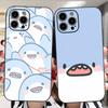 Милый аниме-чехол-акула для iPhone 16 15 14 13 12 11 PRO MAX PLUS Mini, мягкий TPU, приятный для кожи