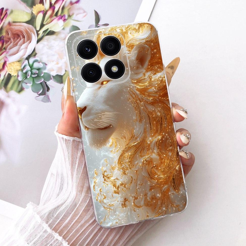 For Honor X8a 4G Case Transparent Cute Cat Fashion Butterfly Funny Painted Casing CRT-LX1 CRT-LX2 CRT-LX3