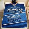 1 шт. Фланелевое одеяло с принтом HC Kometa Brno, Высококачественное, Удобное для всех сезонов, Декор для дома, Тепло и уют, Идеально для рождественских подарков