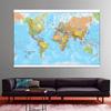 Политическая карта мира, подробная картина, современное настенное искусство, постер, школьные принадлежности, домашний декор для гостиной