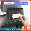 Car Tissue Box Leather Toilet Paper Holder Seat Back Tissue Box Case Napkin Container Organizer Holder Auto Interior Storage