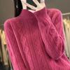 Women Jumper Autumn Winter Sweater Thick Merino Wool Turtleneck Casual Cashmere Knitwaer Pullover Korean Fashion Tops