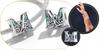 Charms Letter M Colorful Cubic Zirconia S925 Bead Pendant Twig Letter